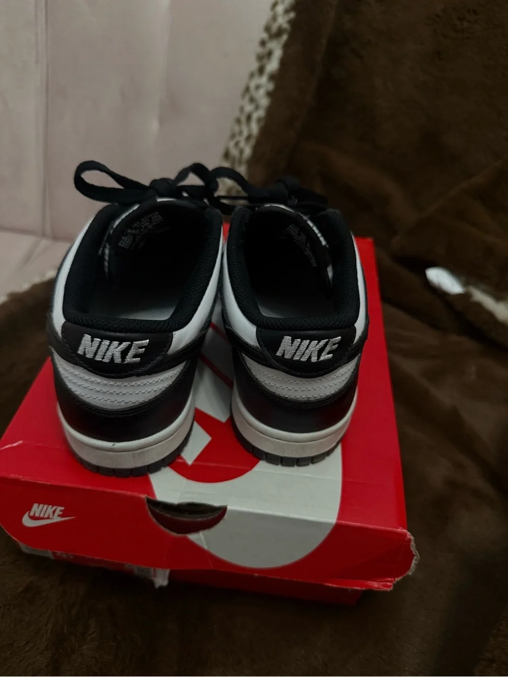 Nike Kids Black and White Low-Top Sneakers